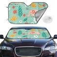 thumbnail image 2 of Balery Elephant And Flowers Windshield Sun Shade, Car Front Window Sunshade Cover ,Automotive Interior Portected Blocks Uv Rays For Car Pickup Truck Suv Accessories- Medium, 2 of 7