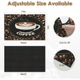 thumbnail image 6 of Coffee Mat for Countertops, Cup of coffee beans Dish Drying Mat 2 Pcs for Kitchen Coffee Bar Accessories, Coffee Maker Espresso Machine Dish Rack Hide Stain Rubber Backed 12x19In, 6 of 6