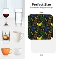 thumbnail image 6 of Honeii Game Play print Leather Coaster Set of 4, ideal for safeguarding your furniture from drinks spills and effortless cleanup-Square, 6 of 6