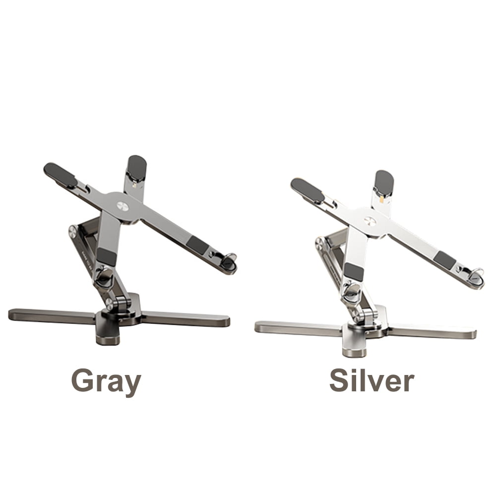 Laptop Stand with 360 Rotating Metal Foldable Holder for 16'' Computer Notebook X-Shaped Ergonomic Portable Adjustable Desk Laptop Riser