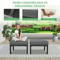 thumbnail image 3 of Cozyhome 2 Pc Outdoor Footstool, Patio Aluminum Ottomans With Thick Cushion, Compact And Comfortable, Gray, 3 of 10