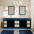 thumbnail image 5 of EVIVA Epic 84 Inch Transitional Blue Vanity w/ Brushed Nickel Hardware, 5 of 7