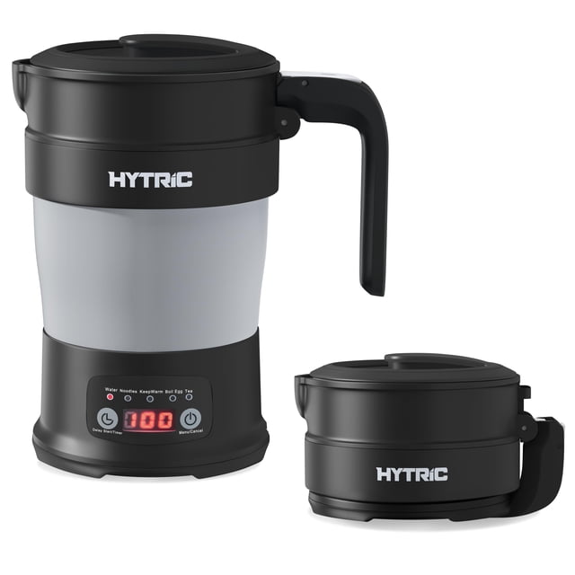 Hervidor eléctrico de viaje HYTRIC de 700 ml, plegable, sin BPA, 110 V