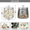 thumbnail image 2 of Yayeee Ashtray with Lid for Cigarette Smokeless Stainless Steel Home Ash Holder, Beige Leaves Plaid, 2 of 7