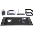 thumbnail image 1 of Dacasso Black Crocodile Embossed Leather Desk Set 10-Piece, 1 of 5