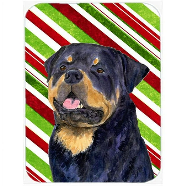 Carolines Treasures SS4593LCB Rottweiler Canne à Sucre Vacances Noël Verre Planche à Découper - Grand