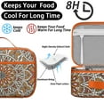 thumbnail image 4 of Boho Folk Insulated Tote Geometric Mandala Lightweight Compact with Front Pocket, 4 of 4
