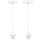 thumbnail image 1 of 2 piezas de casquillo de lámpara blanca E27, accesorios de lámparas colgantes con Cable de 100CM, Base de lámpara, soporte de suspensión para accesorio de iluminación de techo, 1 of 5