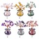 thumbnail image 2 of Árbol de piedras preciosas Advancent decoración Feng Shui tejido a mano para curar Mini adorno de Árbol de cristal, 2 of 6