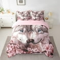thumbnail image 2 of Erosebridal Floral Wolf Bedding Queen Size,Jungle Wildlife Comforter Sets with Sheets,Ultra Soft Reversible Bedding Sets Queen Size,Teenager Bedroom Decor,7 Pieces, 2 of 6