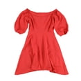 thumbnail image 2 of bar III Robe Évasée Ajustée pour Femmes, Rouge, 10, 2 of 2