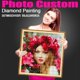 thumbnail image 2 of HOMFUN-Cuadro de diamante con foto personalizada, imagen de diamantes de imitación 5D artesanal, bordado de diamantes, punto de cruz 3D, decoración de la boda del hogar ZX, 2 of 4