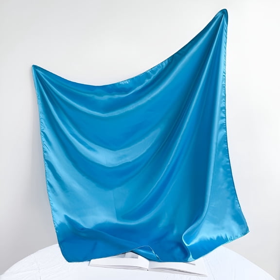 TELOLY 90CM Solid Color Square Scarf Women's Scarf Satin Fashion Shiny Silk Scarf