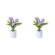 thumbnail image 1 of Bearachild Lámpara de flores artificiales de larga duración para decoración de dormitorio Big 3 cabeza púrpura 2Conjunto, 1 of 6