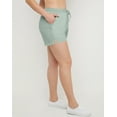 thumbnail image 2 of Hanes Women's Garment Dyed Fleece Shorts with Pockets, 3" Antique Jade M, 2 of 5