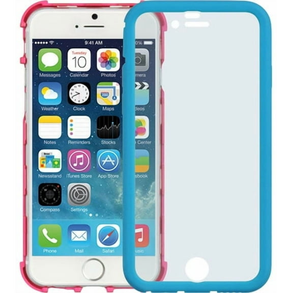 DreamWireless FPIP6BLHP Apple iPhone 6 4.7 in. Full Protection Case Blue Trim Hot Pink