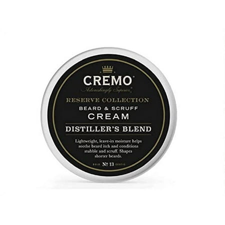 Cremo Beard & Scruff Cream, Distiller's Blend (Reserve Collection), 4 oz - Soothe Beard Itch, Condition and Offer Light-Hold Styling for Stubble and Scruff (Product Packaging May Vary) 0 fluid ounces