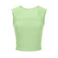 thumbnail image 4 of Timegard Womens Cropped Tank Tops Summer Beach Casual Comfy Square Neck Sleeveless Tops Lightweight, 4 of 6
