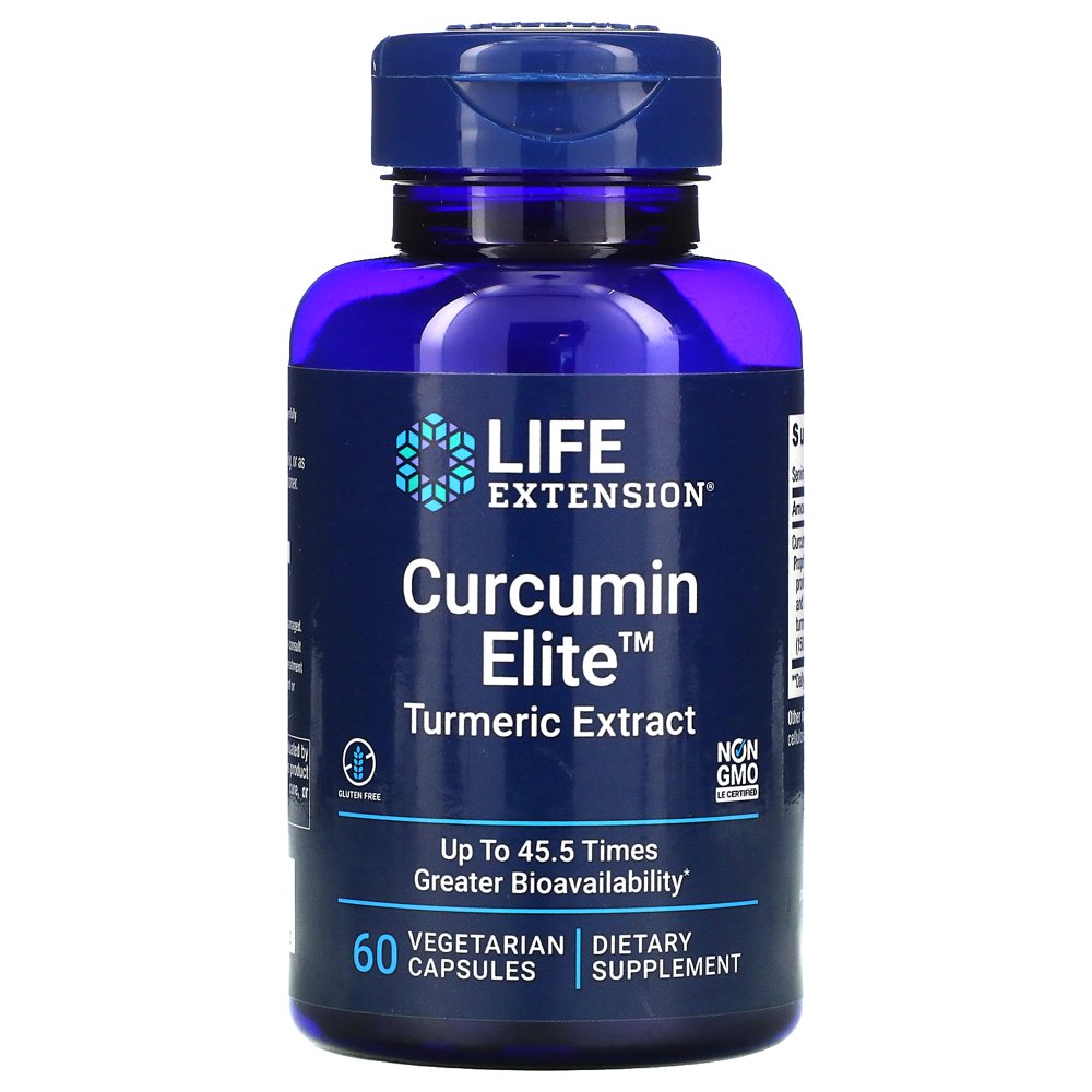 Life Extension Curcumin Elite, Turmeric Extract, 60 Vegetarian Capsules