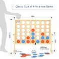 thumbnail image 5 of RayChee Premium Giant 4 in a Row Connect Games, Wooden Connect Four Game Jumbo, Connect 4 Giant Yard Game w/42 Pcs Chips, Durable Carrying Bag & Quick-Release Lever for Family (Solid Wood Set), 5 of 7