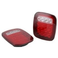 thumbnail image 3 of Back 16LED Inverseur Double Couleur Rouge Blanc Feu de Position Carré Adapté pour JK CJ YJ 19762006, 3 of 8