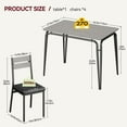 thumbnail image 3 of BeesClover Dining Table Set for 4 - Modern Industrial Kitchen Table & Chairs with Upholstered Seats, Wood & Metal Rectangular Dinner Table Set for Dining Room, 3 of 7