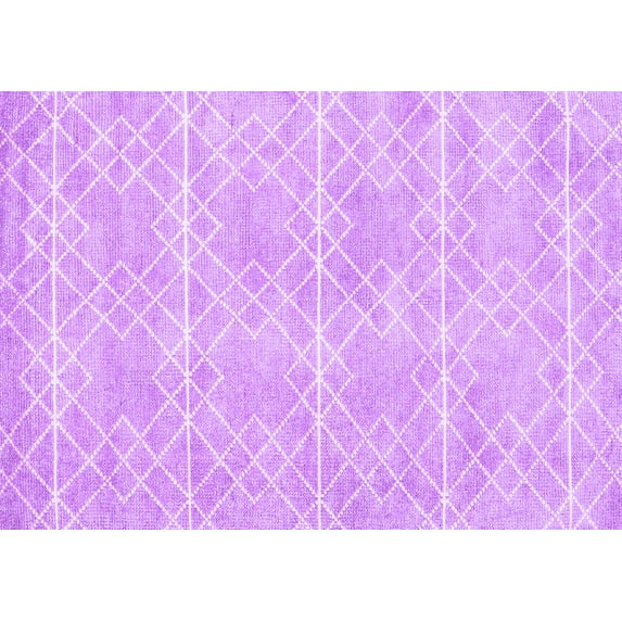 Ahgly Company Indoor Rectangle Abstract Purple Contemporary Area Rugs, 7' x 10'