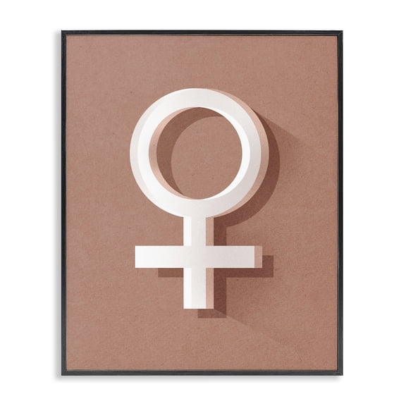 Stupell Industries Eclectic Female Symbol Modern Pink Design Black Framed Giclee Art, 11 x 14, by Lil' Rue
