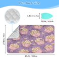 thumbnail image 2 of Ironing Mat Portable Ironing Blanket for Table Top Travel Ironing Pad for Washer Dryer 27.6" x 47.2" Pastel Violet Popcorn, 2 of 6