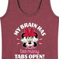 thumbnail image 3 of Mickey & Friends - My Brain Too Many Tabs - Women's Racerback Tank Top, 3 of 5