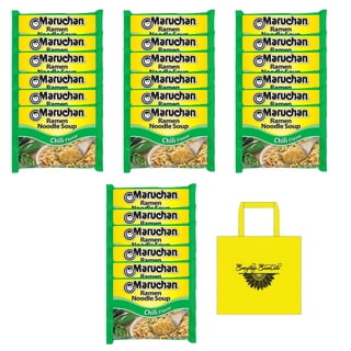Instant Lunch Ramen Noodles in 5 Flavors 2.25oz (12 Count) Just add Water  Meal Noodle Breakfast Dinner Warm Snacks Home Kitchen College Food Gift  Donation w/ Tote & Bonus Porte Pot 