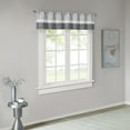 thumbnail image 5 of Madison Park Amherst Stripes 50" x 18" Pintuck Window Valance Grey, 5 of 5