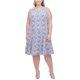 thumbnail image 1 of Tommy Hilfiger Mujer Dahlia Flower Lace A-line Dress, Azul, 18W Tommy Hilfiger A-line, 1 of 2