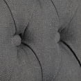 thumbnail image 6 of Mercana Mackenzie II Gray Plush Covering Brown Solid Wood Base Dining Chair, 6 of 7