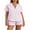 Pink, variant on Michellecmm  Women's Loungewear Set Stripe Print Short Sleeve Button T-Shirt Shorts