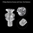 thumbnail image 4 of Uxcell M10 x 35mm Plastic Phillips Machine Screws with Nuts and Flat Washers, PC Flat Head Machine Bolts 20 Sets, 4 of 4