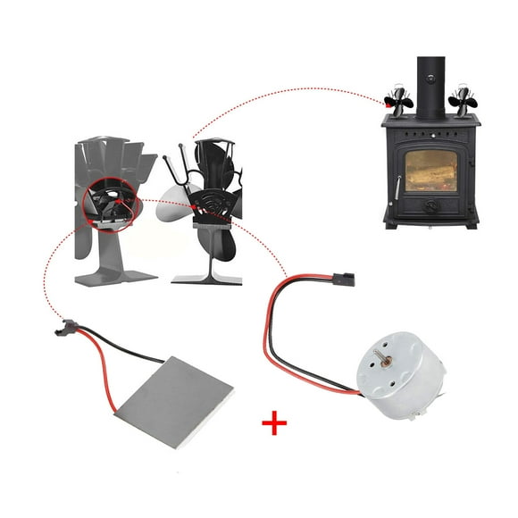 Chmadoxn Fireplace Fan Accessories Motor And Power Generation Sheet, Fireplace Fan Generator Motor Accessories Set,Fireplace Fan Accessory For Heat Powered fireplace fan