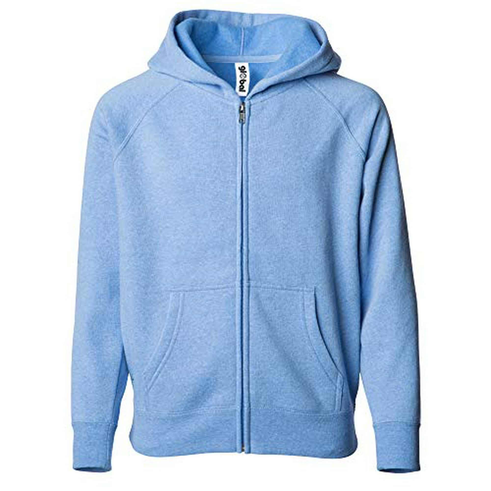 Global Kids Light Zip Up Hoodie for Toddler Boys and Little Girls 2T Light Blue Walmart