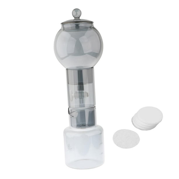 Cafetera manual de café frío, accesorios de cocina, tetera para espresso, jarra con filtro Gris