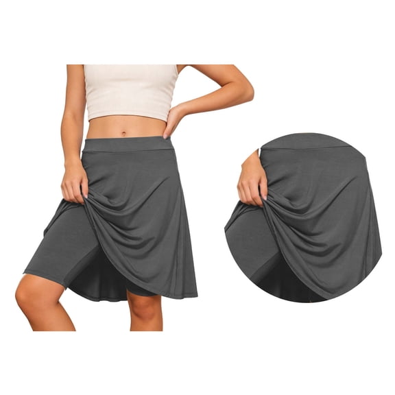 Girls School Uniform Skirts High Waisted Pleated Skort with Built-in Shorts Back To School Clothes for Kids Girls Summer Skirts 6-7 Years