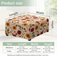 thumbnail image 7 of Xoenoiee Sunflower Leaves Print Stretch Square Ottoman Cover Folding Storage Stool Furniture Protector Soft Square Slipcover with Elastic Bottom, S, 7 of 7