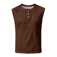 thumbnail image 4 of Noric Men's Waffle Knit Tank Top Crew Neck Casual Muscle Shirt Relaxed Fit Summer Top for Beach and Casual, 4 of 9