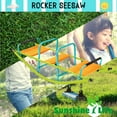 thumbnail image 6 of XSS008 high quality kids seesaw plastic seat playground equipment cute baby plastic rocker outdoor children blue and green steel tube, 6 of 6
