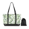 thumbnail image 7 of FORMRS Laptop Tote Bag for Women with 15.6" Computer Compartments Handbag, Green Leafy Pattern, 7 of 7