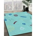 thumbnail image 2 of Ahgly Company Indoor Rectangle Patterned Macaw Blue Green Area Rugs, 8' x 10', 2 of 6