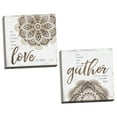 thumbnail image 2 of Gango Home Decor Contemporary Love God Most & Gather; Two 12x12in Hand-Stretched Canvases, 2 of 6
