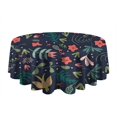thumbnail image 5 of Pioneer Flower Floral Print Pattern Round Tablecloth 60"x60",Wrinkle Wipeable Table Cloth for Kitchen Dining Room Picnic Patio Party, 5 of 6
