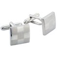 thumbnail image 1 of Fantasyard Checks Givré Boutons de Manchettes Multiples Carrés - Argent - 0,55 x 0,55 Po., 1 of 1