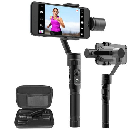 Image of Gimbal Stabilizer for Smartphone iMounTEK 3-Axis 360° Rotation Smartphone Stabilizer with Face/Object Tracking Portable Vlogging Stick for iOS Phone and Android Black