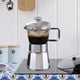 thumbnail image 3 of Cafetera italiana fácil de usar, ligera, con tapa de vidrio, para estufa de inducción, cafetera exprés para oficina, actividades al aire libre, hogar Macarena Cafetera, 3 of 8